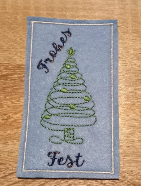 ITH - Stickdatei Schokoladenhülle Tannenbaum Spirale Merci Minitafeln